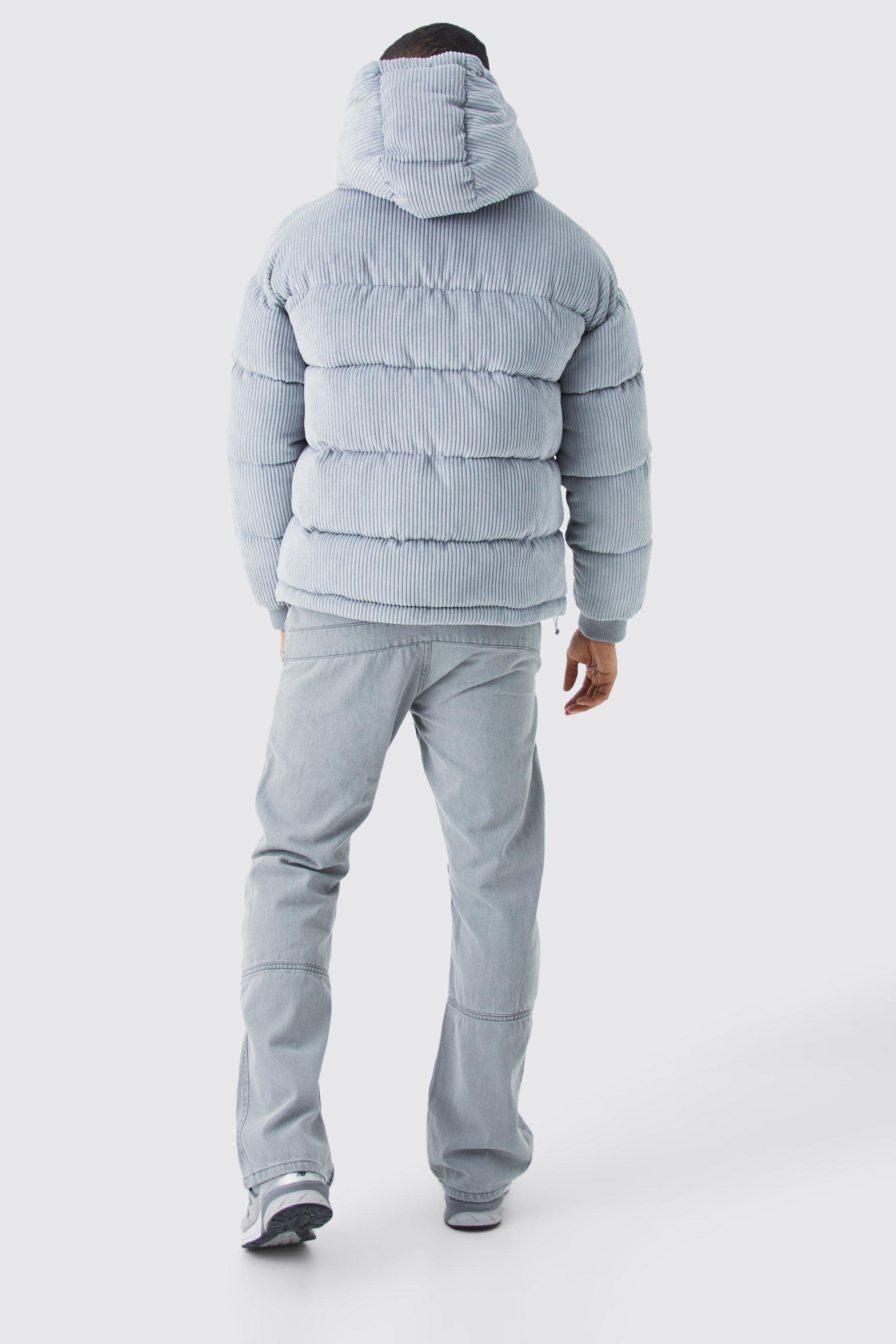 White cord puffer outlet jacket